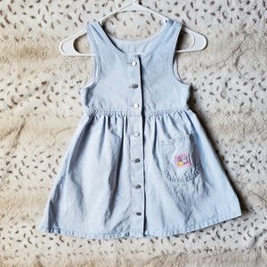 Vintage Lee‎ Girls Denim Button Front Dress